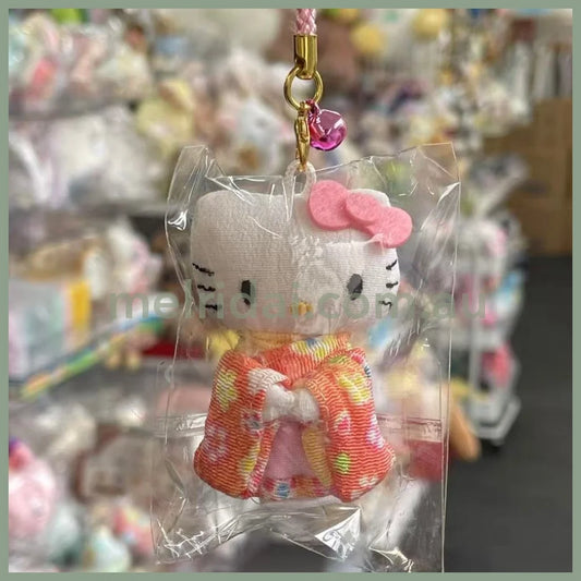 SANRIO | Hello Kitty Mini Keychain Phone Charm Orange 5cm Approx. (Kimono)