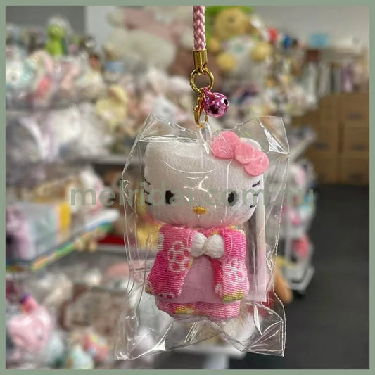 SANRIO | Hello Kitty Mini Keychain Phone Charm Pink 5cm Approx. (Kimono)