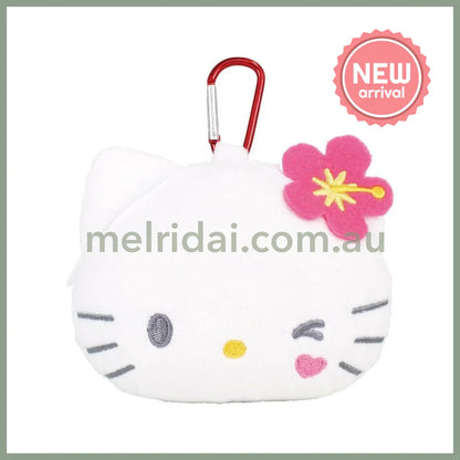 SANRIO | Hello Kitty Mini Pouch with Carabiner Bag Charm Plush keychain 185x120x55mm (Y2K)