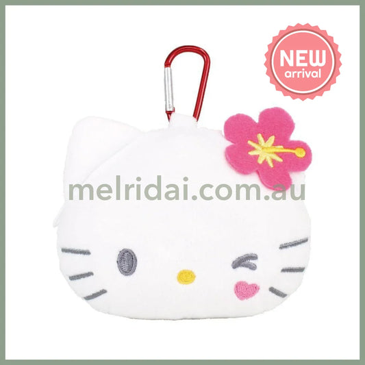 SANRIO | Hello Kitty Mini Pouch with Carabiner Bag Charm Plush keychain 185x120x55mm (Y2K)