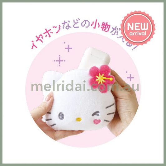 SANRIO | Hello Kitty Mini Pouch with Carabiner Bag Charm Plush keychain 185x120x55mm (Y2K)