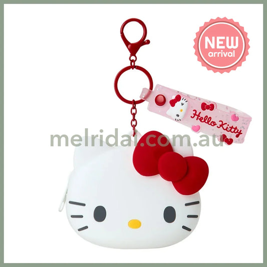 SANRIO | Hello Kitty Mini Silicone Pouch Keychain Bag Charm 108×46×90mm (My Deco Bag)