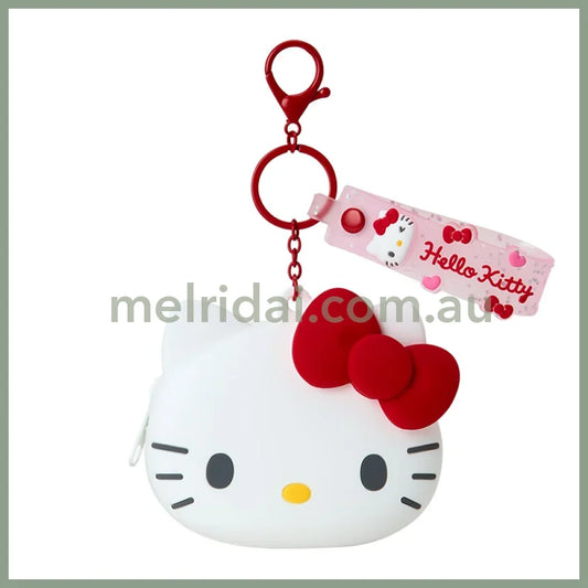 SANRIO | Hello Kitty Mini Silicone Pouch Keychain Bag Charm 108×46×90mm (My Deco Bag)