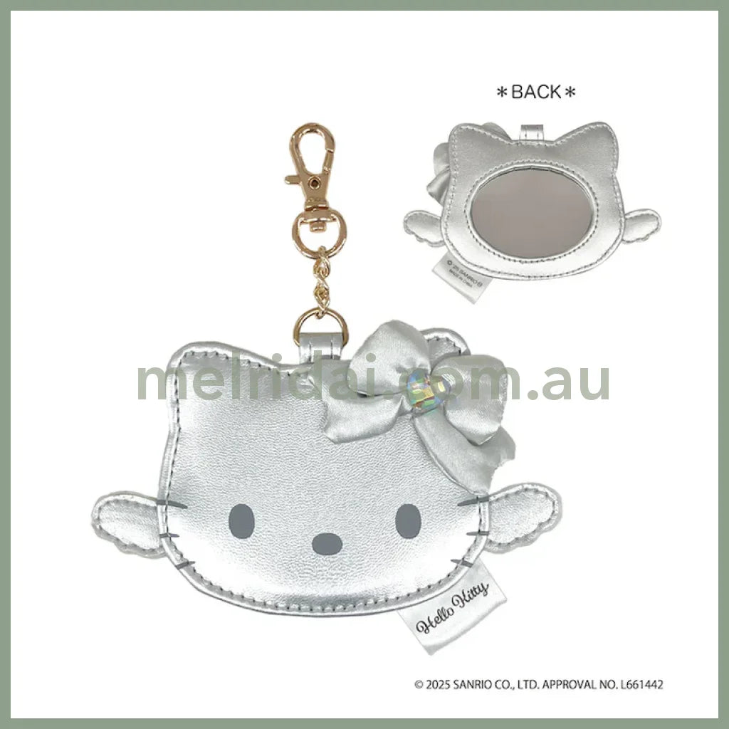 SANRIO | Hello Kitty Mirror Bag Charm 65×110×5mm (Grey Angel)