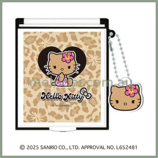 SANRIO | Hello Kitty Mirror with Mascot H85 x W70 x D6mm (Leopard Tan Kitty)