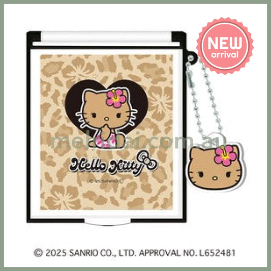 SANRIO | Hello Kitty Mirror with Mascot H85 x W70 x D6mm (Leopard Tan Kitty)