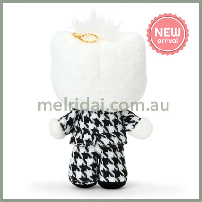 SANRIO | Hello Kitty My Dear Daniel Mascot Holder Bag Charm Plush Keychain 110×70×180mm (Monochrome Girly Twin