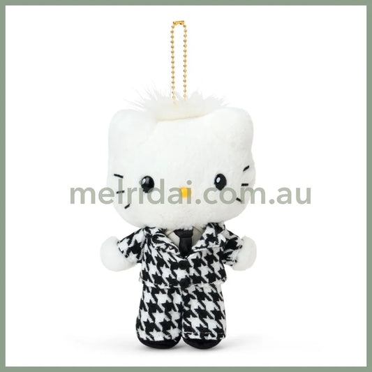 SANRIO | Hello Kitty My Dear Daniel Mascot Holder Bag Charm Plush Keychain 110×70×180mm (Monochrome Girly Twin