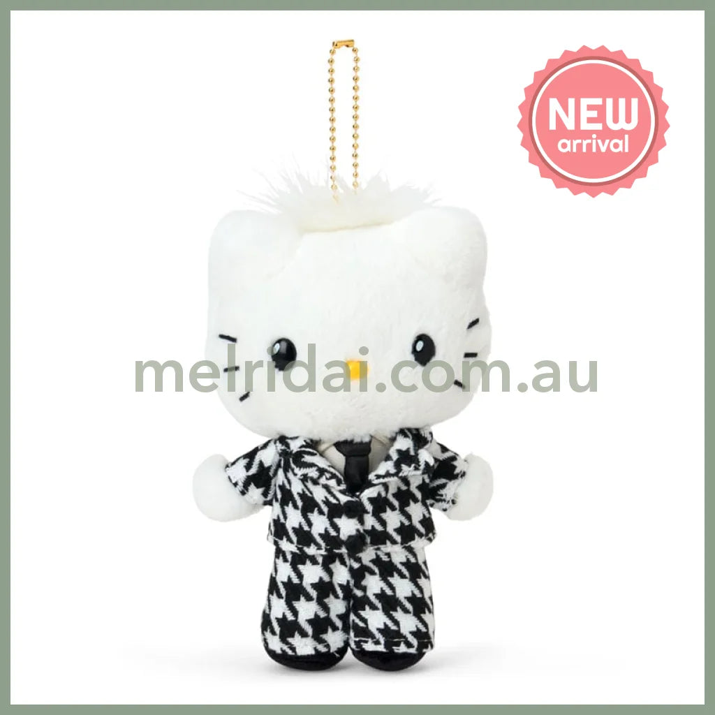 SANRIO | Hello Kitty My Dear Daniel Mascot Holder Bag Charm Plush Keychain 110×70×180mm (Monochrome Girly Twin