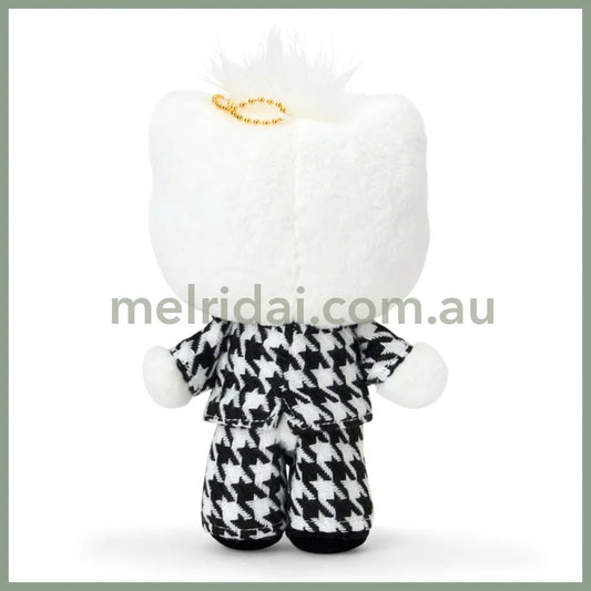 SANRIO | Hello Kitty My Dear Daniel Mascot Holder Bag Charm Plush Keychain 110×70×180mm (Monochrome Girly Twin