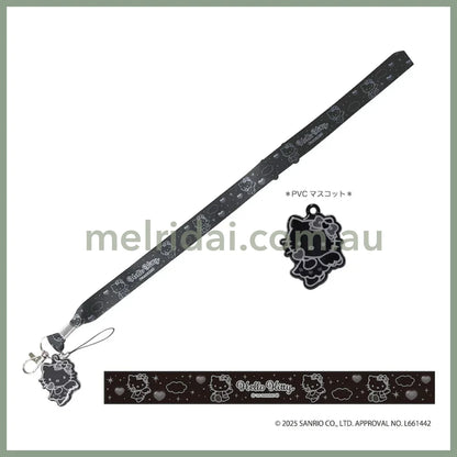 SANRIO | Hello Kitty Neck Strap 450×20mm (Black Angel)