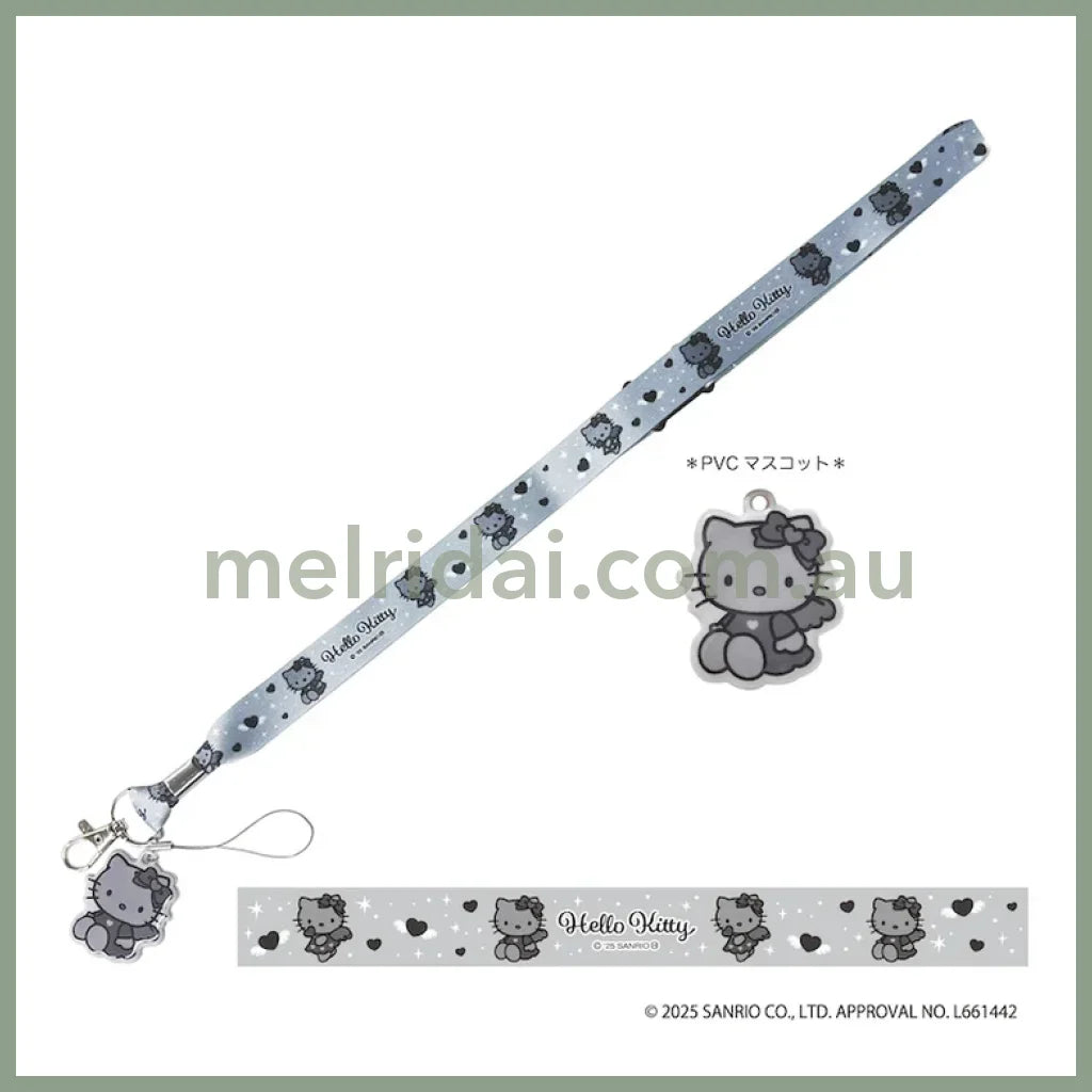 SANRIO | Hello Kitty Neck Strap 450×20mm (Grey Angel)
