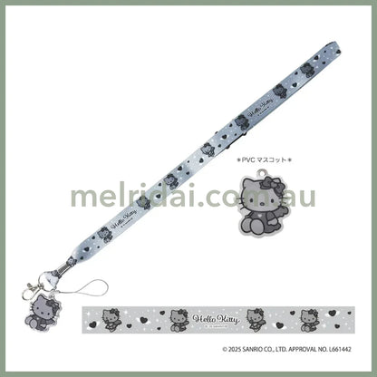 SANRIO | Hello Kitty Neck Strap 450×20mm (Grey Angel)