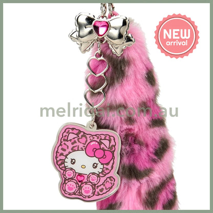 SANRIO | Hello Kitty Pink Dangling Tail Mascot Strap 40×40×130mm (Leopard Gal Cat)