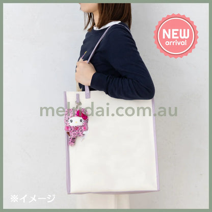 SANRIO | Hello Kitty Pink Mascot Holder Plush Keychain Bag Charm 90×50×120mm (Leopard Gal Cat)