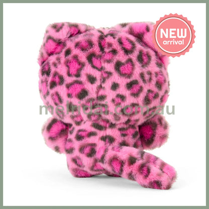 SANRIO | Hello Kitty Pink Mascot Holder Plush Keychain Bag Charm 90×50×120mm (Leopard Gal Cat)