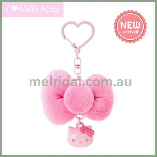 SANRIO | Hello Kitty Pink Swaying Ribbon Charm Keychain 65×30×45mm (I Love Hello Kitty)
