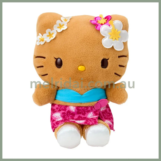 SANRIO | Hello Kitty Pink Tanned Plush Toy Plush Doll 16.5×15×21cm (Endless Summer Vacation / Coconut Vacation