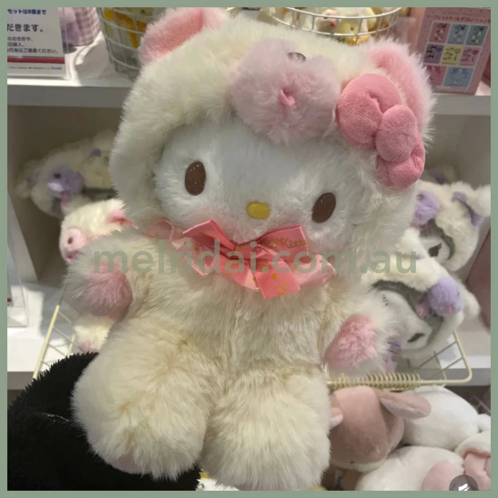 SANRIO | Hello Kitty Plush Doll Fluffy Toy 25×15×23cm (Fuwamosa Doll)