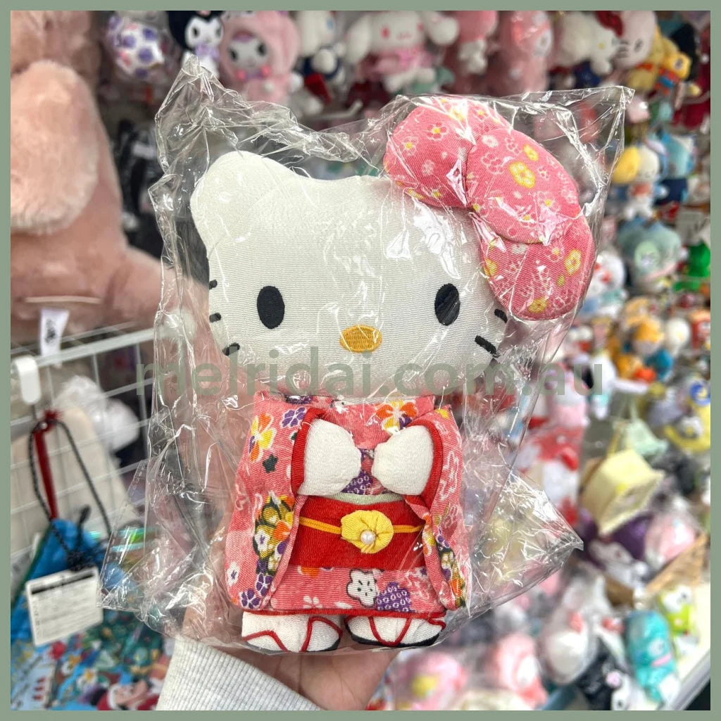 Sanrio | Hello Kitty Plush Doll (M) 日本三丽鸥 凯蒂猫 和服公仔/玩偶 Pink