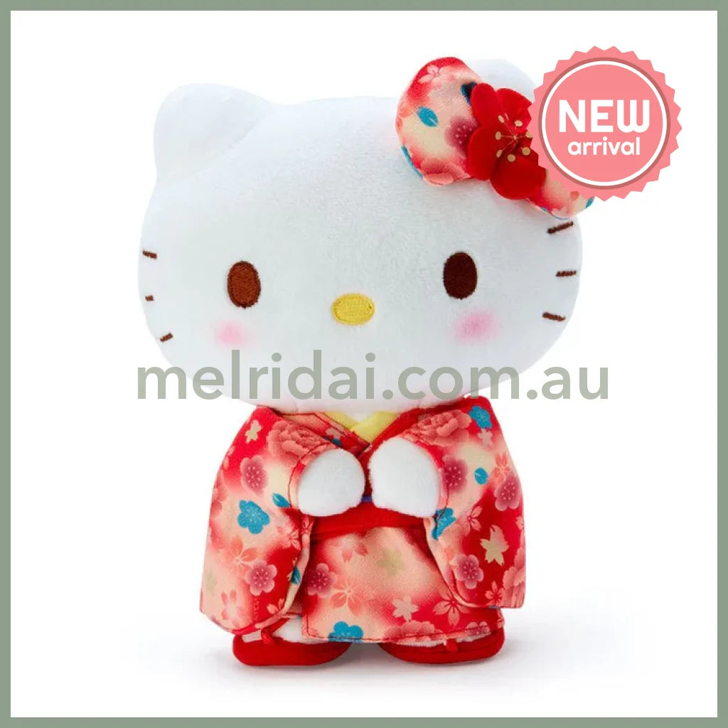SANRIO | Hello Kitty Plush Doll Plush Toy 150×90×190mm (Gradation Sakura Kimono)
