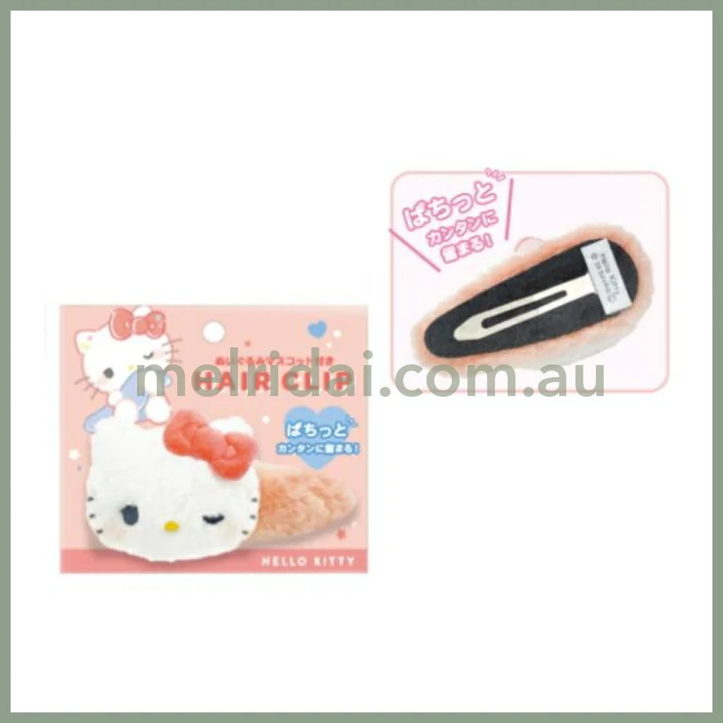 SANRIO | Hello Kitty Plush Fluffy Hair Clip Munyatto H50×W100×D35mm