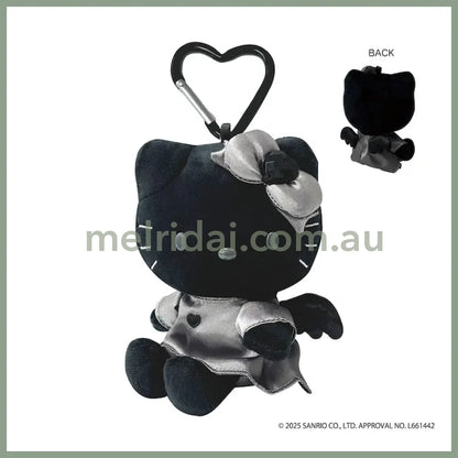 SANRIO | Hello Kitty Plush Keychain Bag Charm Mascot Holder 107×110×75mm (Black Angel)