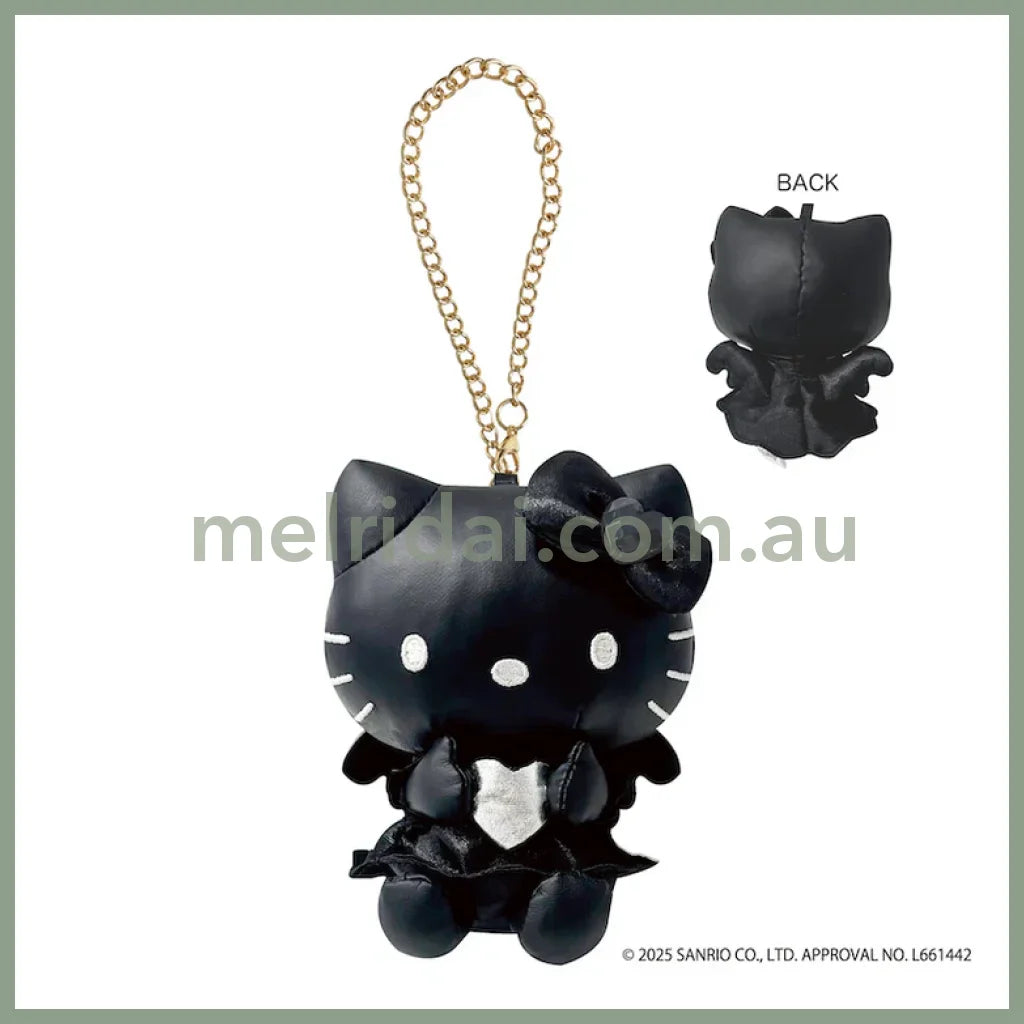 SANRIO | Hello Kitty Plush Keychain Bag Charm Mascot Holder 88x67x62mm (Black Angel)