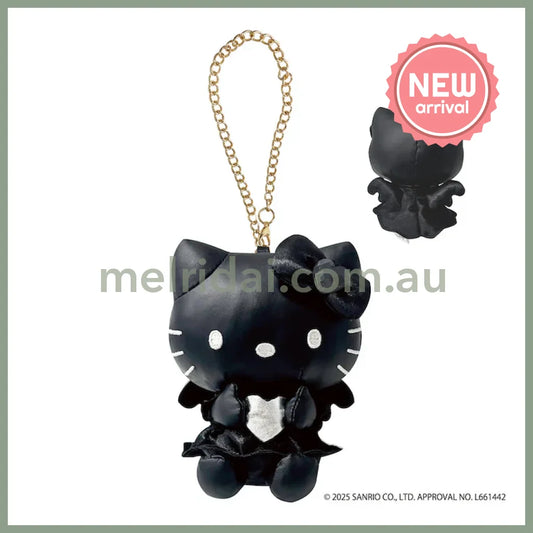 SANRIO | Hello Kitty Plush Keychain Bag Charm Mascot Holder 88x67x62mm (Black Angel)