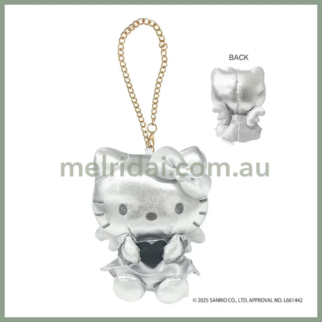 SANRIO | Hello Kitty Plush Keychain Bag Charm Mascot Holder 88x67x62mm (Grey Angel)