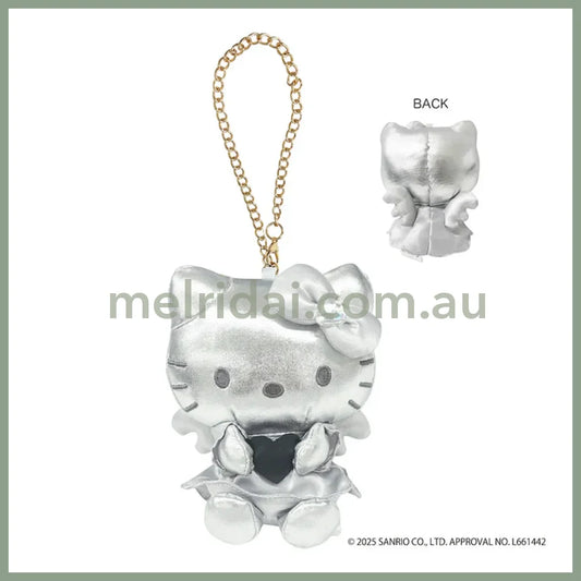 SANRIO | Hello Kitty Plush Keychain Bag Charm Mascot Holder 88x67x62mm (Grey Angel)