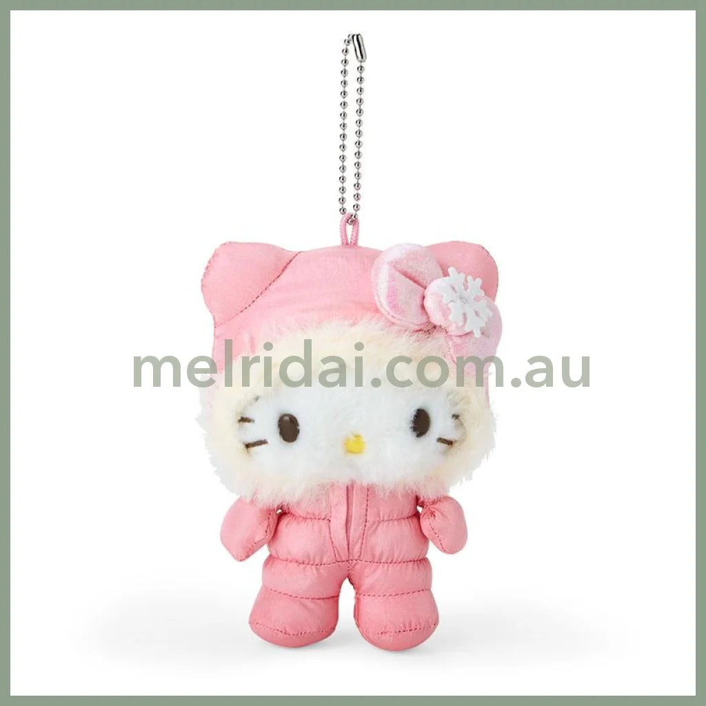 Sanrio | Hello Kitty Plush Keychain Mascot Holder 9.5×7.5×12.5Cm (Fuwapuku Winter)