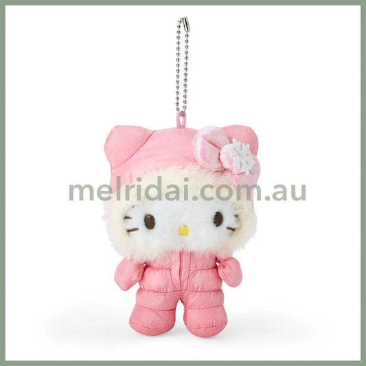 Sanrio | Hello Kitty Plush Keychain Mascot Holder 9.5×7.5×12.5Cm (Fuwapuku Winter)