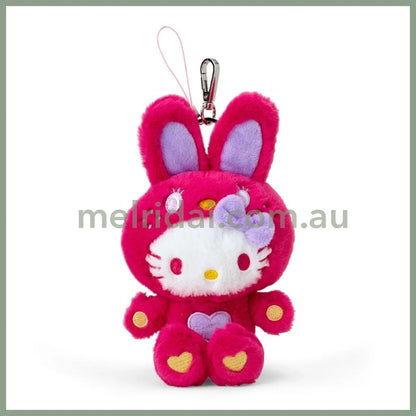 Sanrio | Hello Kitty Plush Keychain Mascot Holder Red Ver. W11 X H16 D8 Cm (Colorful Bunny)