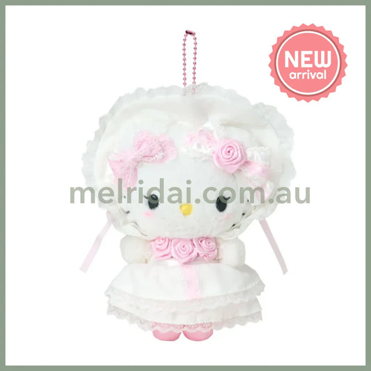 SANRIO | Hello Kitty Plush Mascot Holder Keychain Bag Charm 125×80×150mm (White Frill Design)