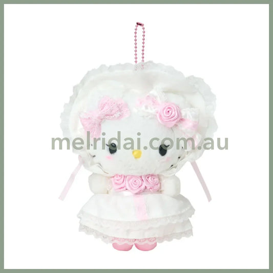 SANRIO | Hello Kitty Plush Mascot Holder Keychain Bag Charm 125×80×150mm (White Frill Design)
