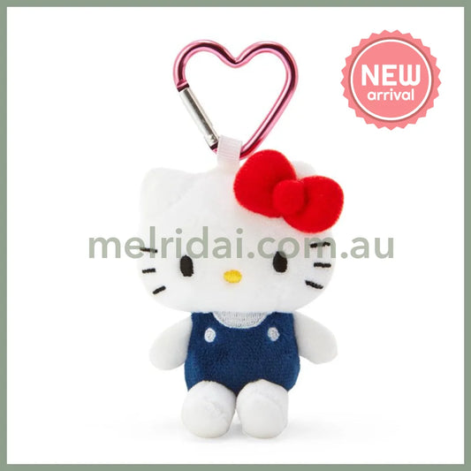 SANRIO | Hello Kitty Plush Mini Mascot Holder with Heart Carabiner Bag Charm 6×4×10cm
