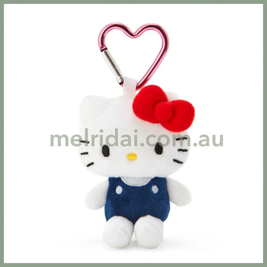 SANRIO | Hello Kitty Plush Mini Mascot Holder with Heart Carabiner Bag Charm 6×4×10cm