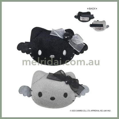 SANRIO | Hello Kitty Plush Multipurpose Clip Hair Clip 48 x 80 x 20mm (Black & Grey Angel)