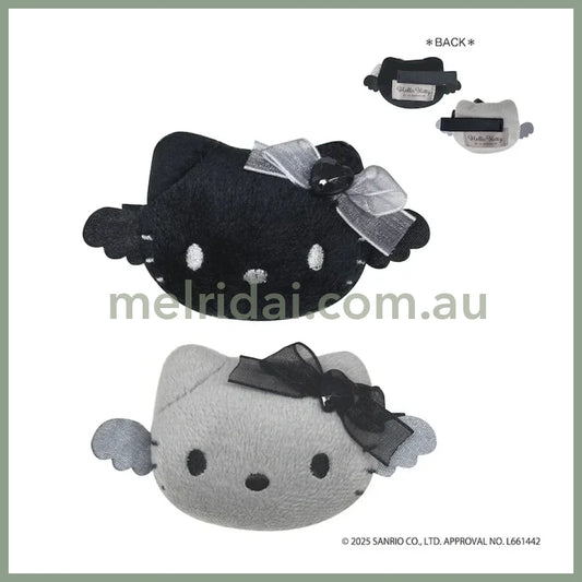 SANRIO | Hello Kitty Plush Multipurpose Clip Hair Clip 48 x 80 x 20mm (Black & Grey Angel)