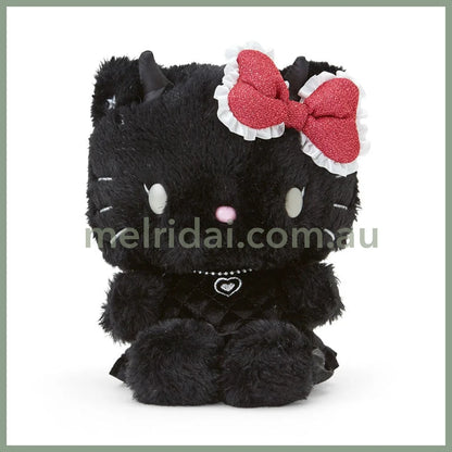 Sanrio | Hello Kitty Plush Toy 25.7 X 18.2 11.7Cm (Angel Little Devil Design) (Black) 小恶魔