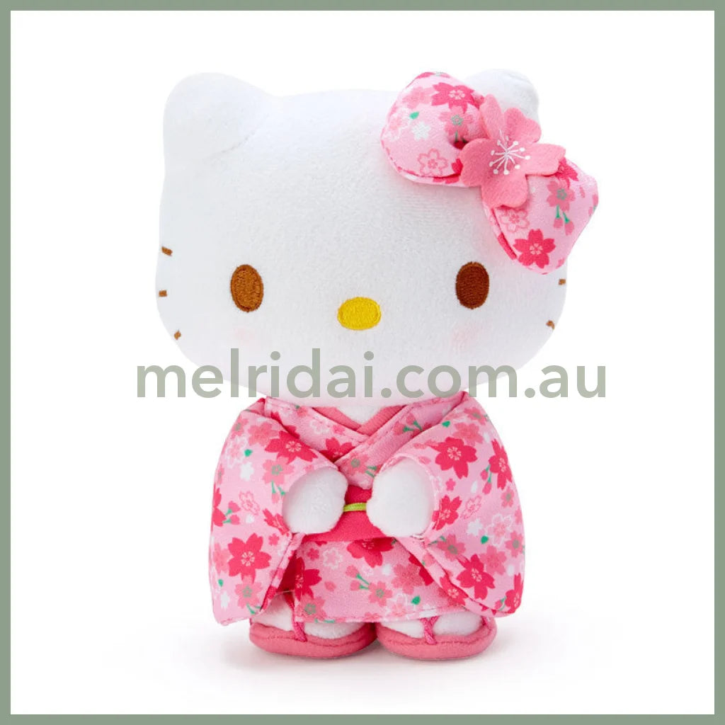 SANRIO | Hello Kitty Plush Toy Plush Doll 140×200×80mm (Sakura Kimono Pink)