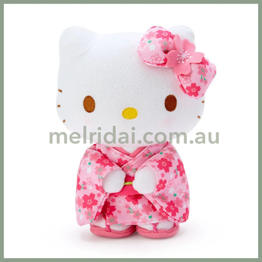 SANRIO | Hello Kitty Plush Toy Plush Doll 140×200×80mm (Sakura Kimono Pink)