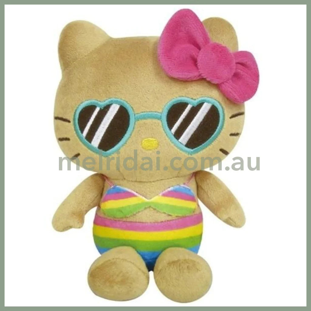 SANRIO | Hello Kitty Plush Toy Plush Doll H190×W140×D95mm (Tan Swimsuit Party Sunglasses)