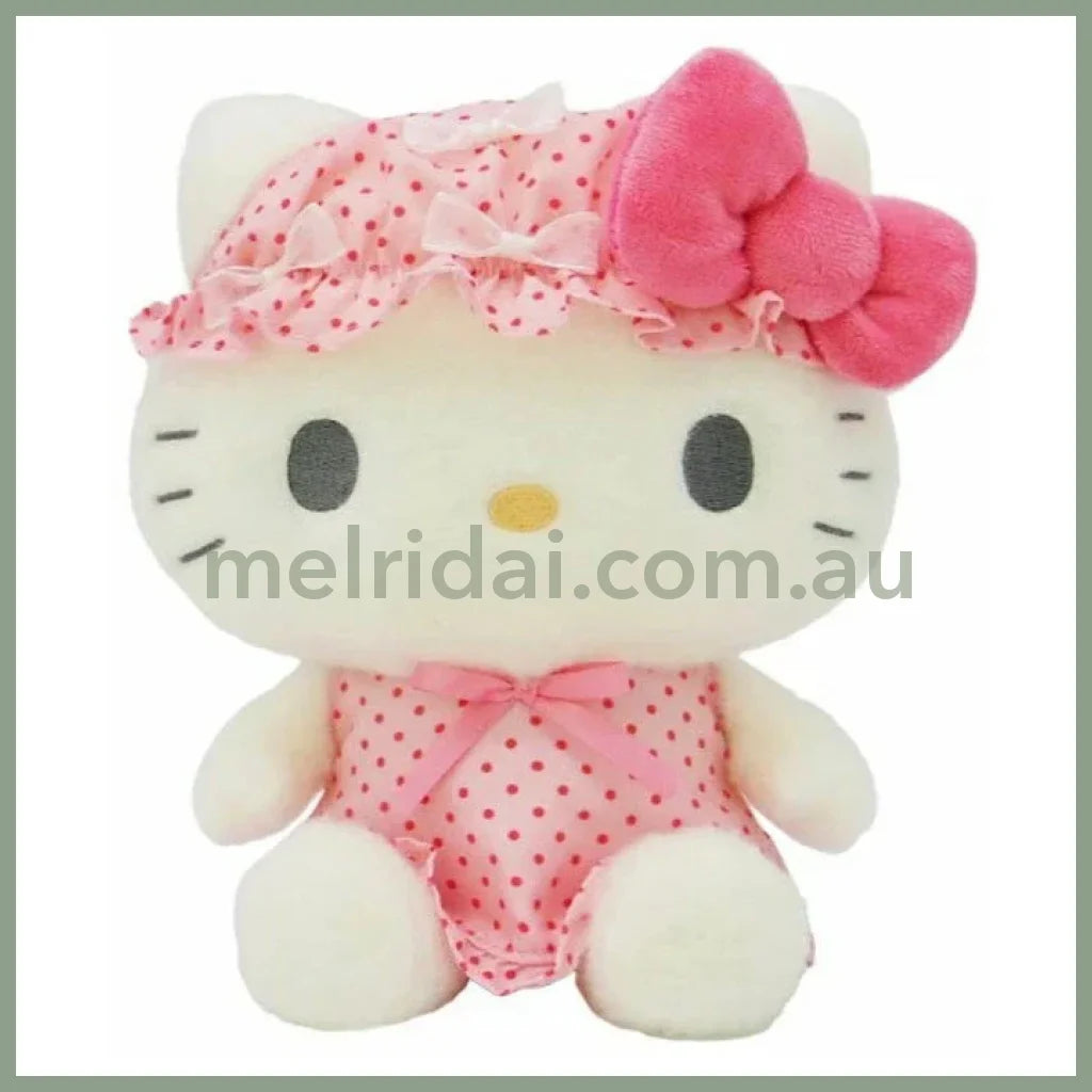 SANRIO | Hello Kitty Plush Toy Plush Doll S H25×W22×D15cm (Nightcap Ribbon)
