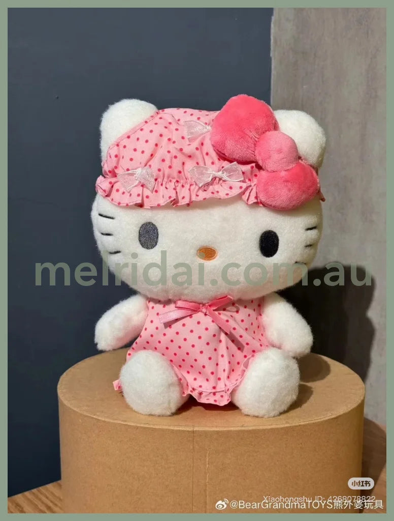 SANRIO | Hello Kitty Plush Toy Plush Doll S H25×W22×D15cm (Nightcap Ribbon)