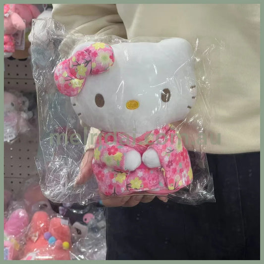 SANRIO | Hello Kitty Plush Toy Plush Doll W14.5×D8.5×H19.5cm (Kimono - Pink)