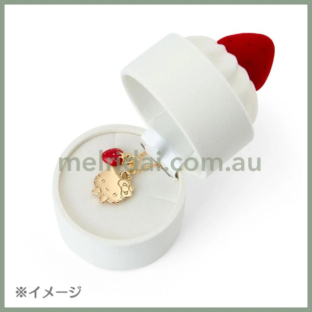 Sanrio | Hello Kitty Plush Toy W22×D10×H17Cm & Necklace 46Cm Gift Set (Shortcake)