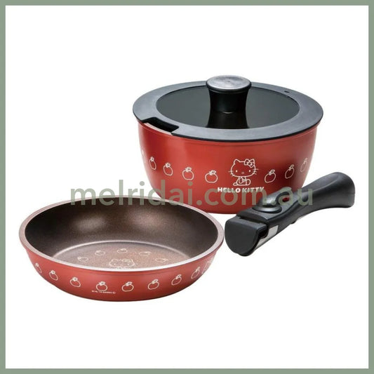 Sanrio | Hello Kitty Pot Frying Pan Lid Removable Handle Set 日本三丽鸥