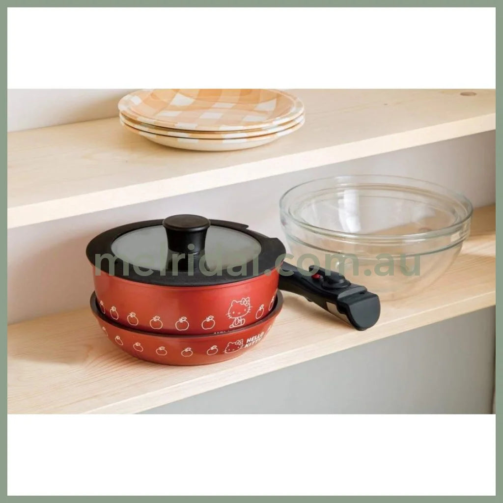 Sanrio | Hello Kitty Pot Frying Pan Lid Removable Handle Set 日本三丽鸥